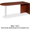 Sp Richards Lorell® Peninsula Desk Without Post - 66"W x 30"D x 29-1/2"H - Mahogany - Essentials Series LLR69380
